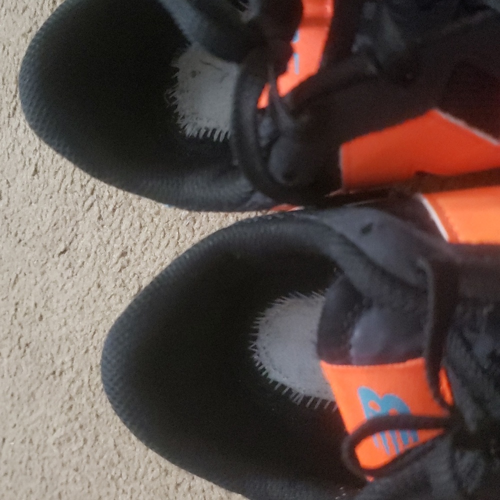 New Balance Kids' Black and Orange Sneakers - Picture 4 of 6